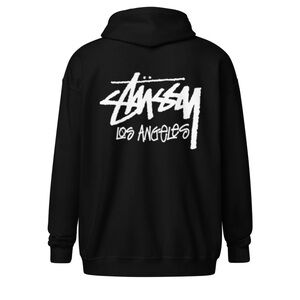 Stussy Los Angeles Pigment Dyed Black Hoodie XL NWOT